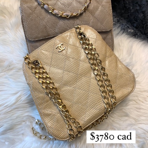 Vintage Chanel lizard skin mini chain bag - Picture 2 of 11